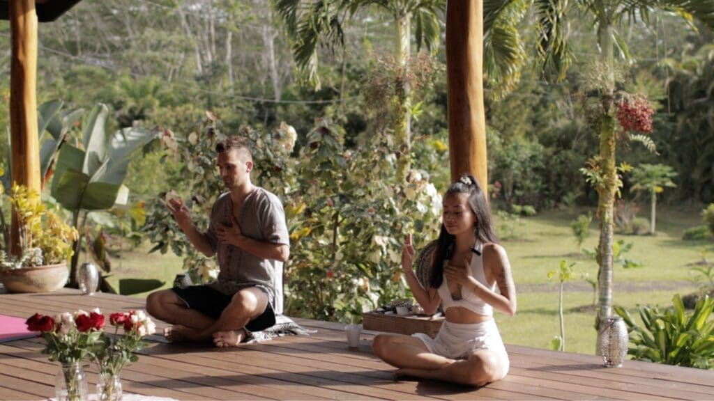 Practicing the Kundalini meditation for a calm heart